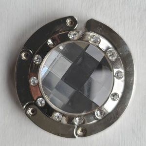 Purse holder, beautiful big sparkly stone